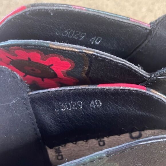 CHK10 Footwear Hand-painted 3D Floral Leather Boots sz 40 - Picture 10 of 10